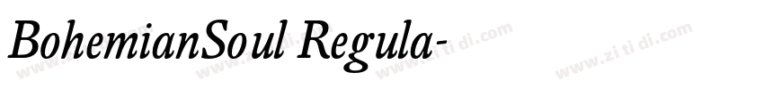 BohemianSoul Regula字体转换
